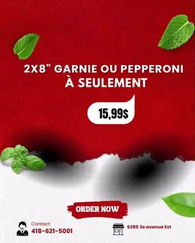 Image promotion Toujours 2 Pizzas charlesbourg